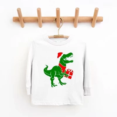 Молодежная футболка с длинным рукавом Dino Present белая