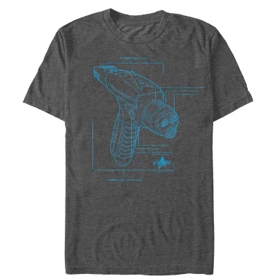 Мужская футболка Discovery Phaser Schematics с изображением угольного вереска