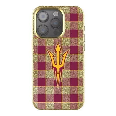 Чехол для мобильного телефона NCAA Big 12 Universities в клетку с золотыми украшениями для Apple iPhone arizona state sun devils