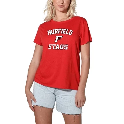 Women's Fairfield University Campus Classic Loose T-Shirt red