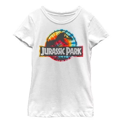 Футболка с логотипом Girl's Groovy Tie-Dye, белая