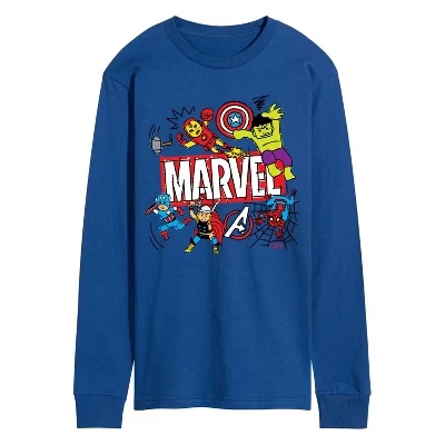 Мужский лонгслив Marvel «Мстители», синий