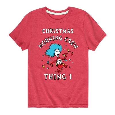 Футболка с коротким рукавом и графическим рисунком Christmas Morning Crew Thing 1