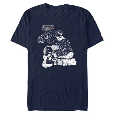 Мужская футболка Fantastic Four The Thing с выцветшим рисунком