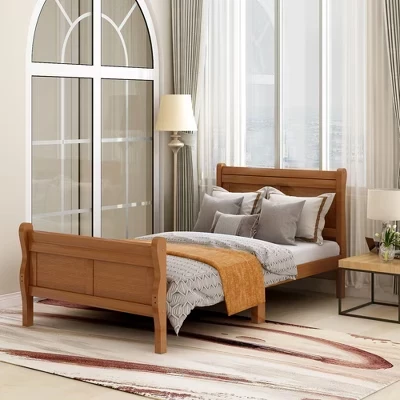 Детская кровать Bellemave Twin с изголовьем, дубовая