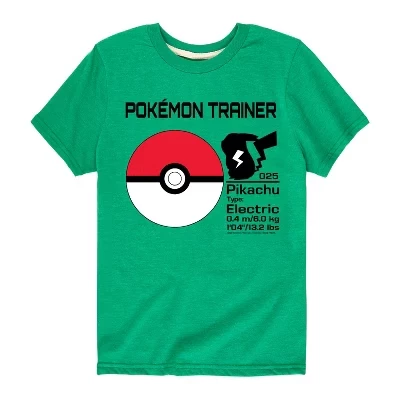 Футболка для мальчиков Pokemon «Тренер-покебол», зеленая