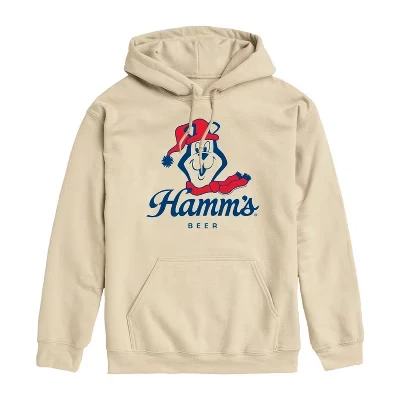 Мужская одежда - Hamms - Зимний флисовый пуловер с капюшоном Hamms Bear Graphic кремового цвета