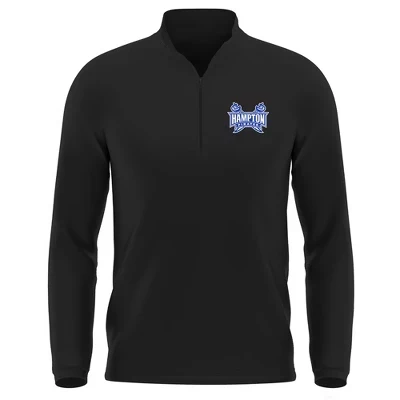 Мужской пуловер NCAA Hampton University с молнией 1/4, черный