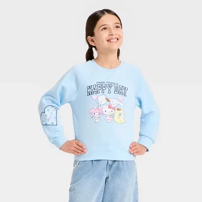 Детская толстовка Sanrio Hello Kitty Happy Day, голубая