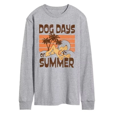 Мужская футболка с длинным рукавом Dog Days Of Summer с графическим рисунком athletic heather