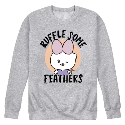 Мужская флисовая толстовка с оборками из перьев и графическим рисунком athletic heather