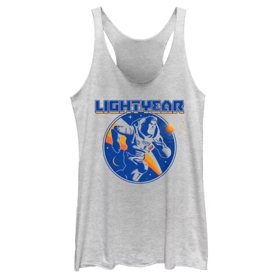 Women's Lightyear Retro Logo Racerback Tank Top white