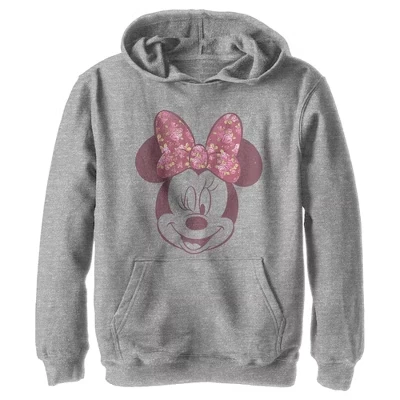 Худи для мальчиков Minnie с розовым бантом, меланж