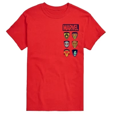 Мужская футболка с коротким рукавом и графическим рисунком Guardians of the Galaxy Icons, красная