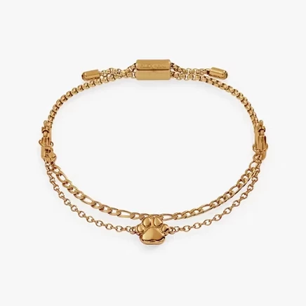 Браслет Alex and Ani Paw Print Stranded™ из золота