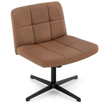Офисное кресло Costway Criss Cross, коричневое