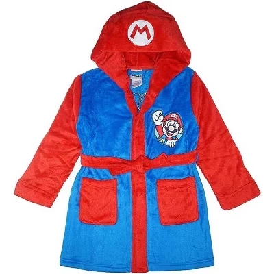 Super Mario Bros. Костюм для мальчиков, плюшевый флисовый халат Марио