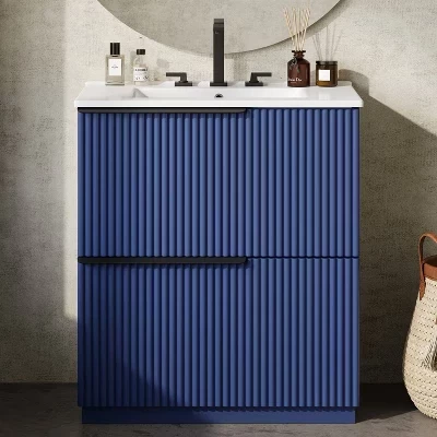 Тумба Christopher Knight Home Coralie Modern 30″, синяя