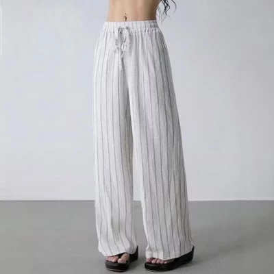 Женские широкие брюки coolmee на кулиске, белые