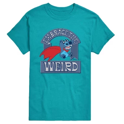 Мужская футболка с коротким рукавом и графическим рисунком Weird Stitch синего цвета