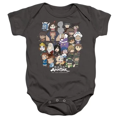 Детское боди Аватар The Last Airbender от Chibi Group цвета древесного угля