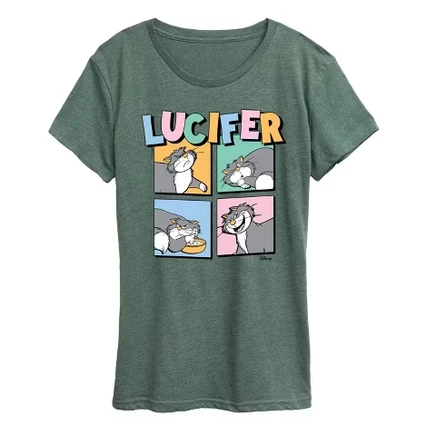 Женская футболка с коротким рукавом Lucifer Grid и графическим рисунком heather juniper