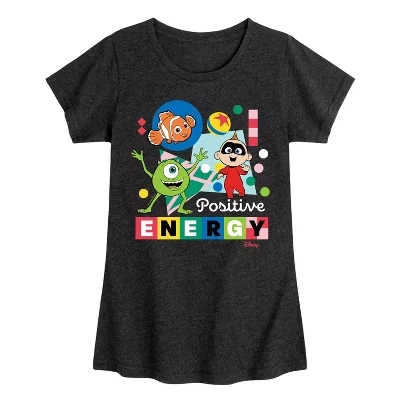 Приталенная футболка с коротким рукавом и графическим рисунком Positive Energy heather black