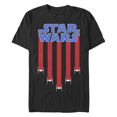 Мужская футболка STAR WARS TIE Fighter Stripes, черная
