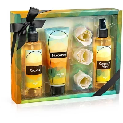Подарочный набор Freida & Joe Fine Fragrance Body Mist & Body Splash Valentines – Роскошное комбинированное средство для ухода за собой для женщин и девушек с кокосом, огурцом, манго и грушей