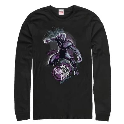 Мужской лонгслив Marvel Black Panther, чёрный