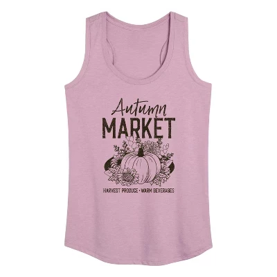 Женская одежда для осеннего рынка Harvest Product с графическим принтом Racerback Tank heather orchid