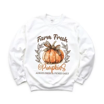 Женская толстовка с рисунком Coquette Farm Fresh Pumpkin белого цвета