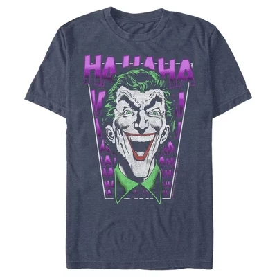 Мужская футболка DC Comics Batman Joker Ha Ha, синяя