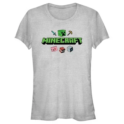 Женская футболка Minecraft Icons, серая