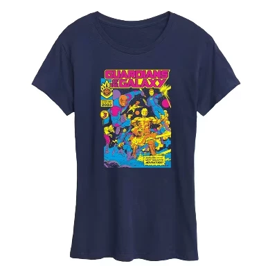 Женская футболка Marvel Guardians Blacklight, синяя