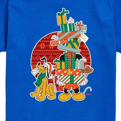 Футболка с коротким рукавом и рисунком Mickey And Presents королевского синего цвета