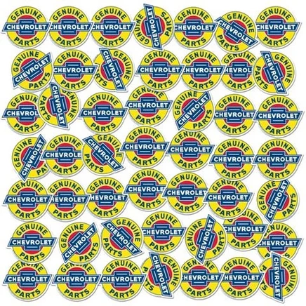 Наклейки Chevrolet Genuine Parts, виниловые, 50 шт.