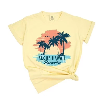 Женская футболка Aloha Hawaii с коротким рукавом, окрашенная маслом