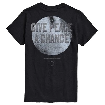 Мужская футболка John Lennon Give Peace A Chance, черная