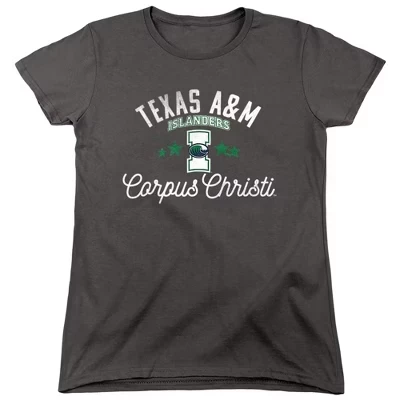 Женская футболка Texas A&M University Corpus Christi Islanders цвета древесного угля