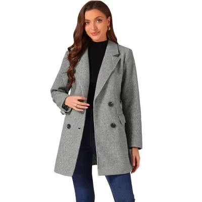 Женское пальто INSPIRE CHIC с поясом, серое