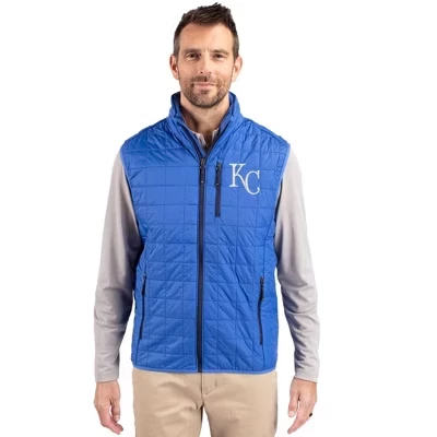 Мужской утепленный жилет-фугу на молнии Kansas City Royals Rainier PrimaLoft® royal с эко-изоляцией