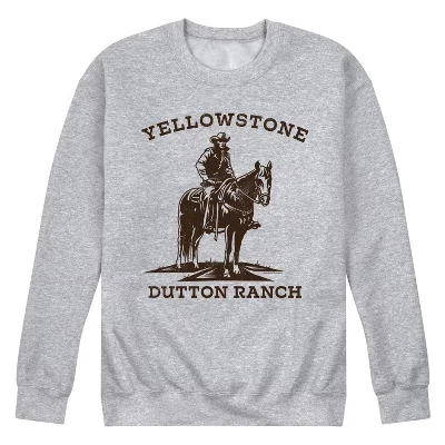 Мужской свитшот Yellowstone Dutton Ranch, серый меланж