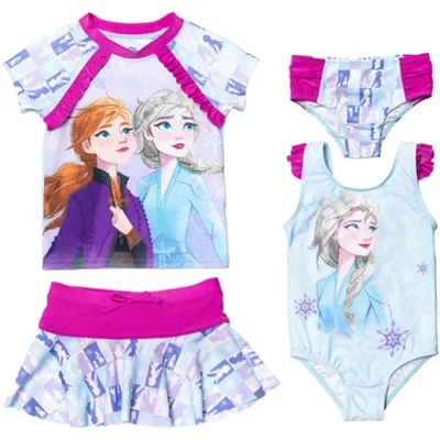 Набор для плавания принцессы Frozen с Минни Маус для девочек из 5 предметов от маленького ребенка до большого ребенка frozen