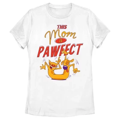 Женская футболка Catdog This Mom Is Pawfect белого цвета