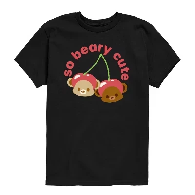 So Beary Cute -Футболка для малышей с коротким рукавом и рисунком, черная