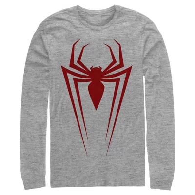Мужской лонгслив Marvel Spider-Man Icon Badge, меланжевый