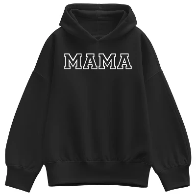 Женское худи Instant Message «Mama», чёрное