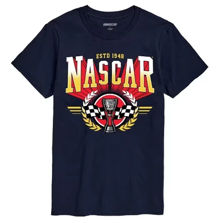 Мужская футболка NASCAR Collegiate с принтом, синяя