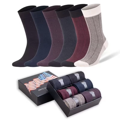 Мужские носки AWSAmerican Made, бамбук, 6 пар, стиль 3